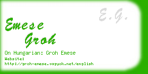 emese groh business card